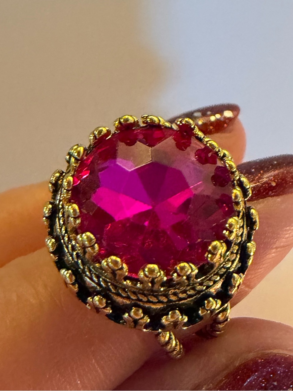NEW Feed Me Gems Pink Queen Ring - Size 7 - Picture 11 of 11
